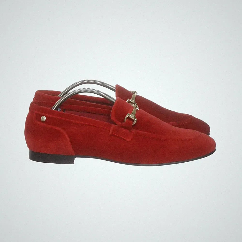 Tommy Hilfiger, Loafers, Größe: 41, Wildleder, Rot, Herren #EUn
