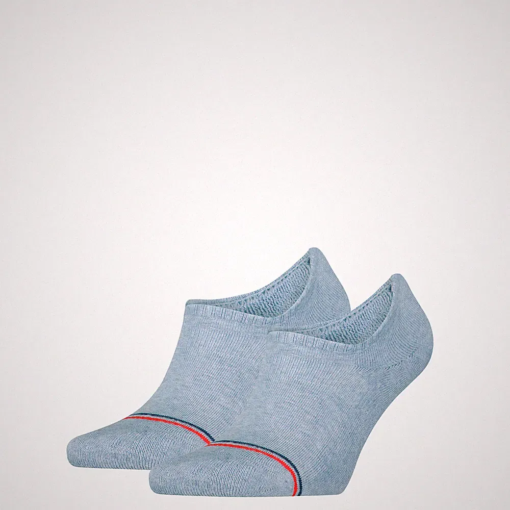Tommy Hilfiger Unisex Füßlinge 2-er Pack| Gr. 35/38 | Light Blue