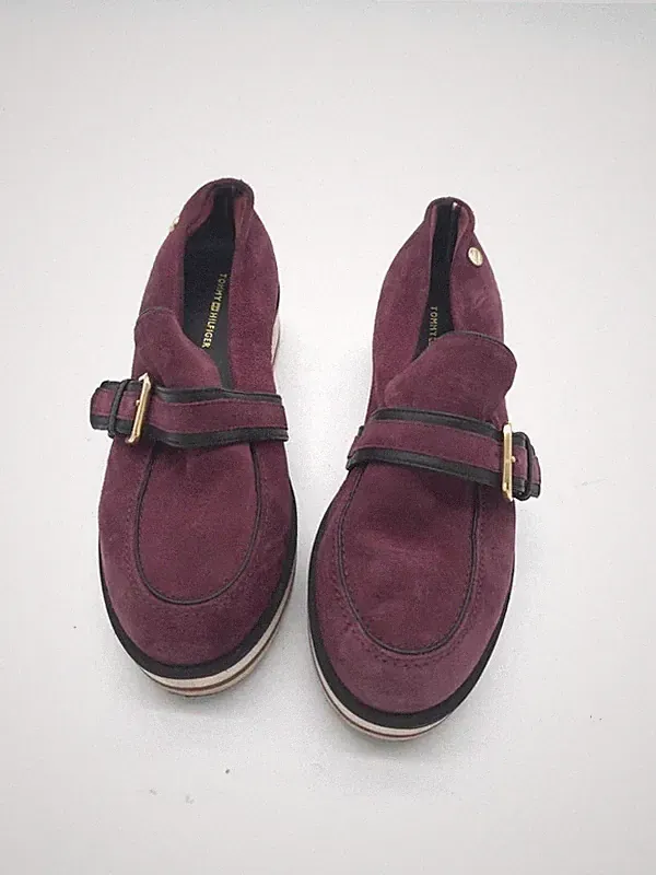 Tommy Hilfiger Wildleder Loafer Bordeaux Gr. 38