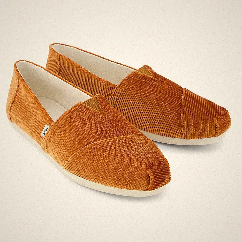 TOMS Damen Alpargata Cloudbound Loafer flach, Ahornbraun Cord Slipper Schuh