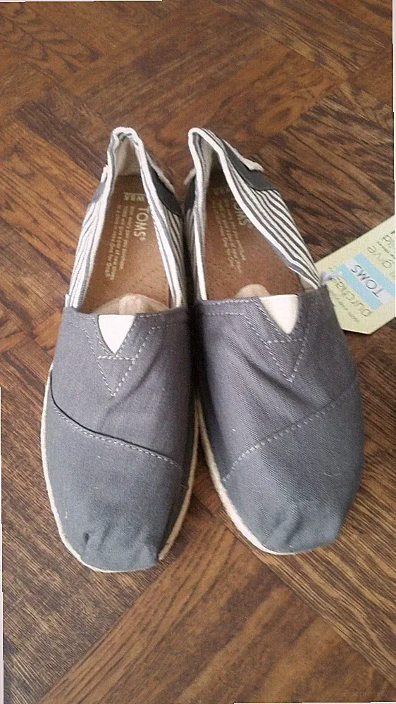 TOMS DAMEN ESPANDRILLES Fb.taupe Gr. 38/39 SLIPPER, e, LOAFER, LEINENSCHUH