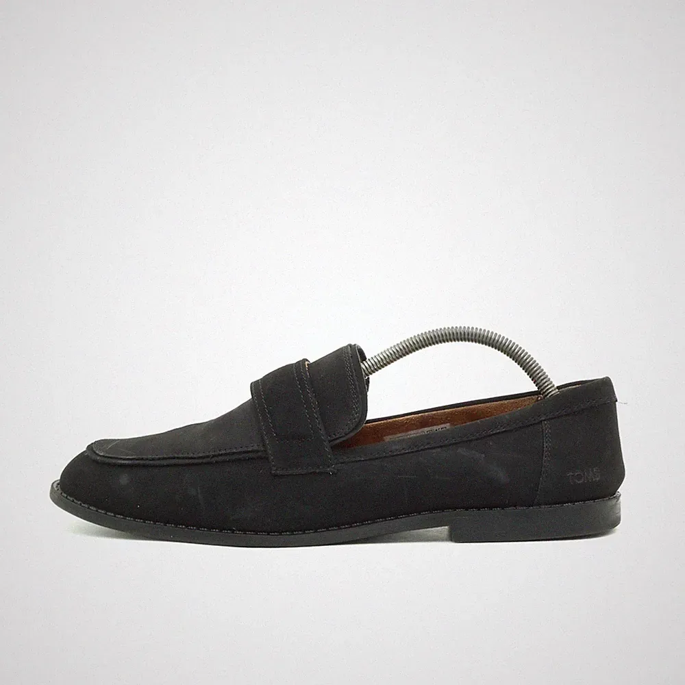 TOMS Damen Loafer EU 42 Schwarz Synthetik Low-Top Bequem Klassisch