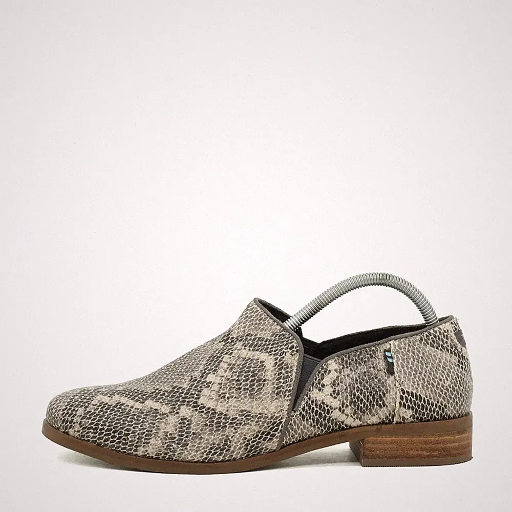 TOMS Damen loafers snake print loafer beige, grau, komfort slipper EU 39,5