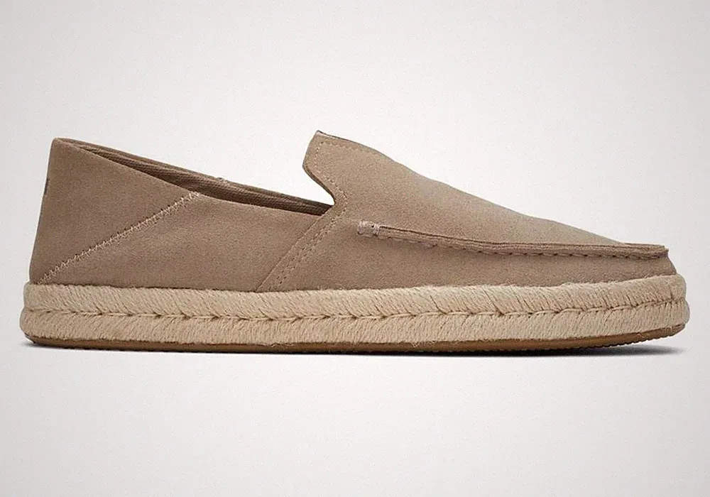 TOMS Herren Alonso Wildleder Seil Halbschuh - Dune