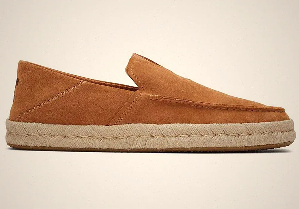 TOMS Herren Alonso Wildleder Seil Halbschuh - hellbraun