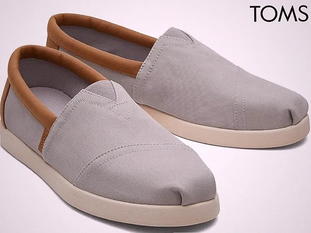 TOMS Herren Alpargatas FWD Halbschuh Flach Plimsol Sommerschuh Pump Drizzle Grey
