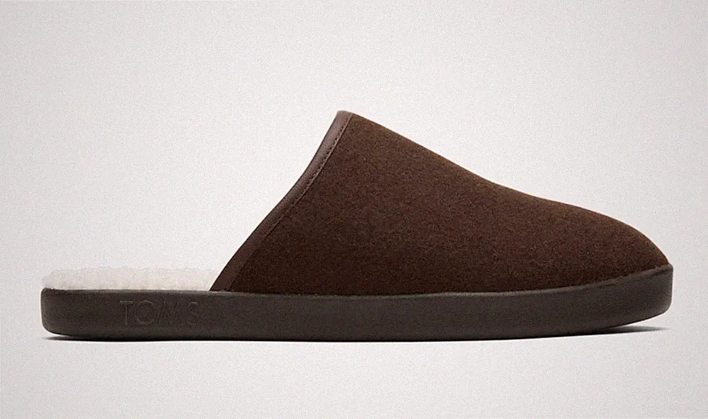 TOMS- HERREN- HARBOR- SLIPPER- CHCOLATE BROWN