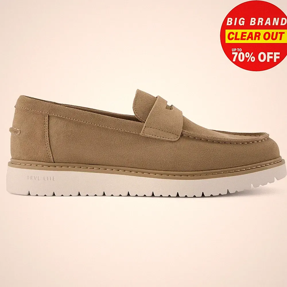 Toms Navi TRVL LITE Havana Herren Loafer Freizeit Slip-On Beige