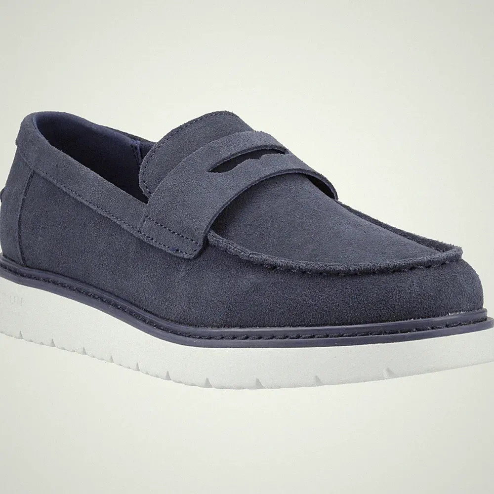 TOMS Navi TRVL LITE Havana Leder Herren Navy Halbschuhe Neu