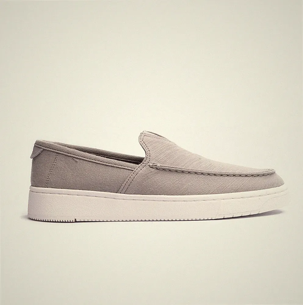 Toms Trvl Herren Baumwolle Slipper Komfort Freizeit Leicht Ultimativ Grau Schuhe