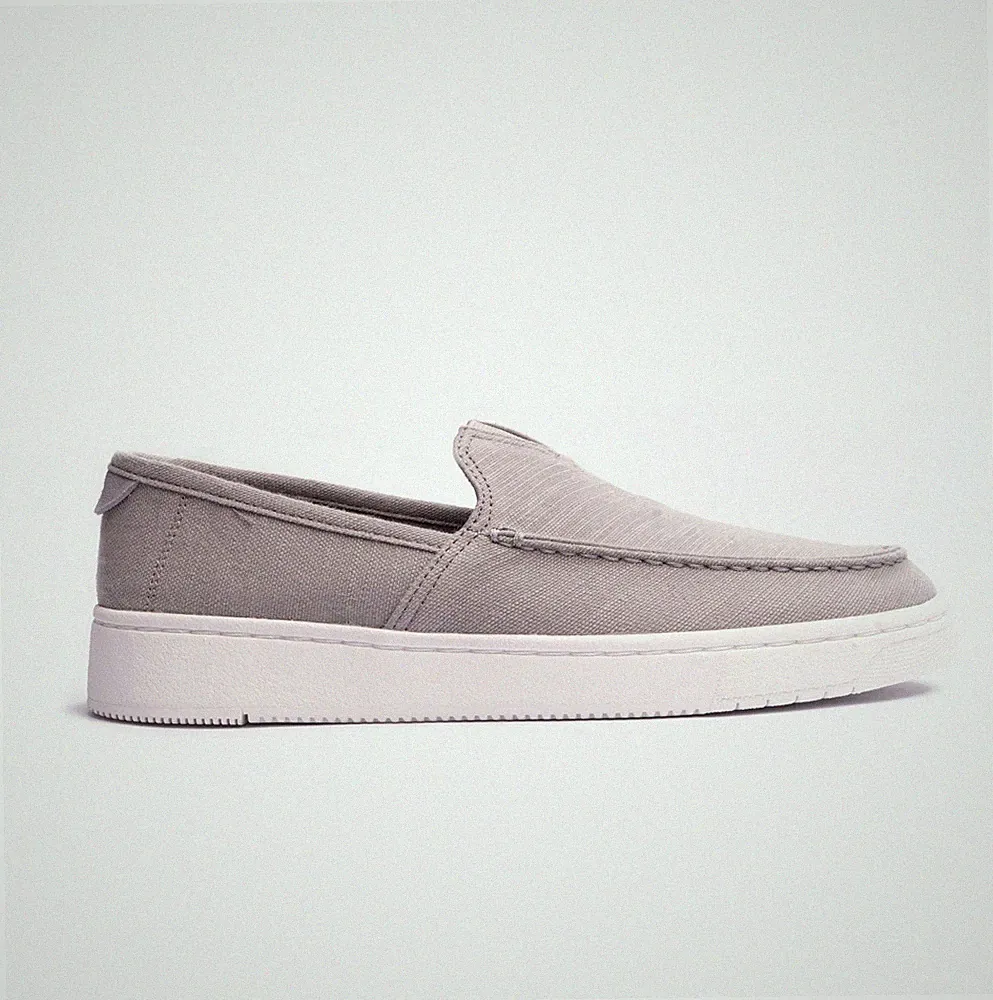 Toms Trvl Herren Baumwolle Slipper Komfort Freizeit Leicht Ultimativ Grau Schuhe
