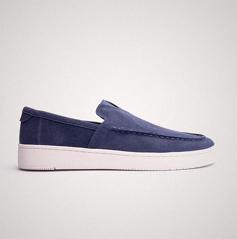 Toms Trvl Herren Canvas Slipper Komfort Freizeit Leicht Kadett Blau Halbschuhe