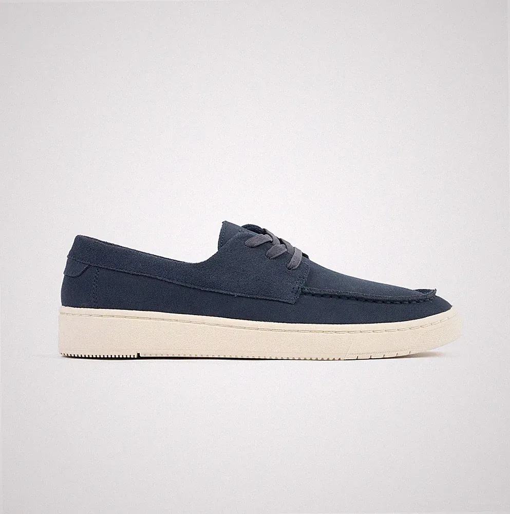 Toms TRVL Lite London Herren Wildleder Schnürschuhe Komfort Leicht Navy Halbschuhe Schuhe