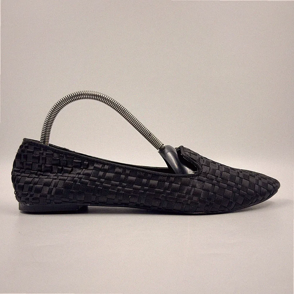 Topshop Damen-Halbschuhe schwarz Satin Webstoff UK-Größe 7