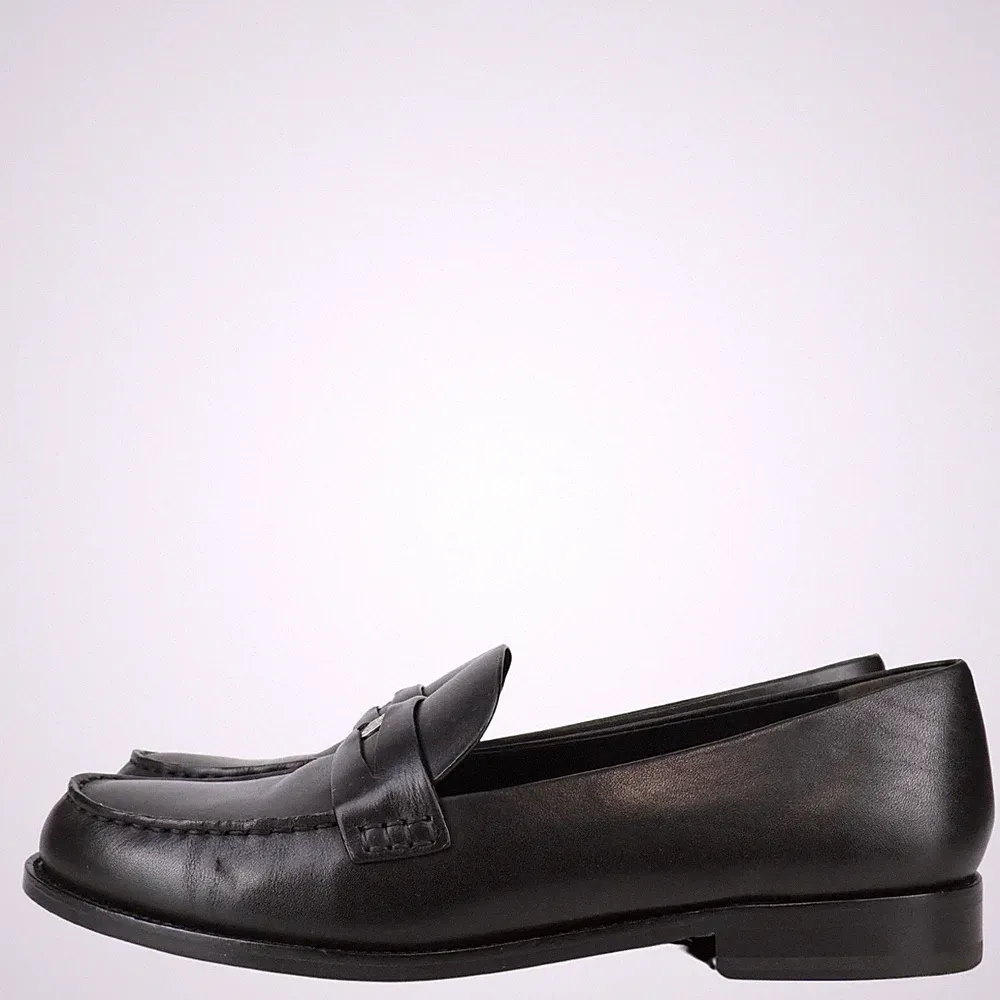 Tory Burch Damen Schuhe Loafers Gr. 40 Schwarz Leder Halbschuhe Mokassins