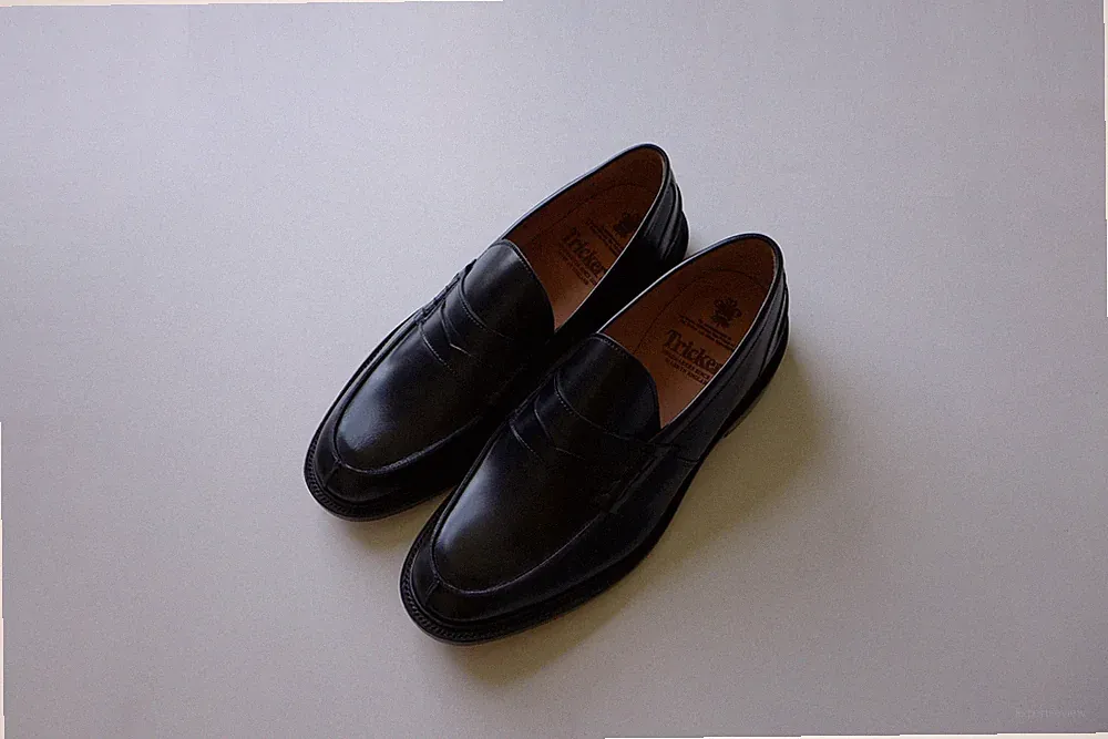 Tricker's James Penny Loafer Schuh schwarz Kalbsleder - UK 8, 9 & 10 - neu mit Karton, £515
