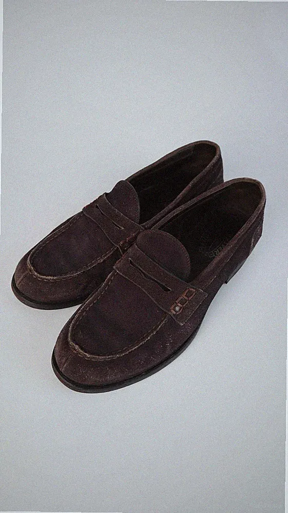 Triver Flight Mokassins braun Wildleder Loafer Slipper 39