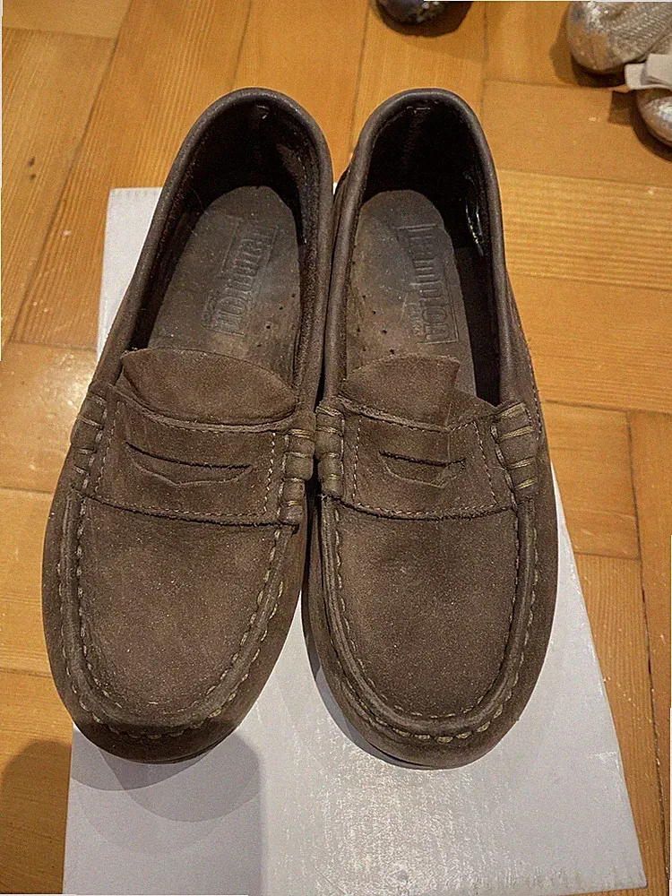 Trotters Hampton Junge Mädchen Braun Wildleder Klassisch Halbschuh EU 30