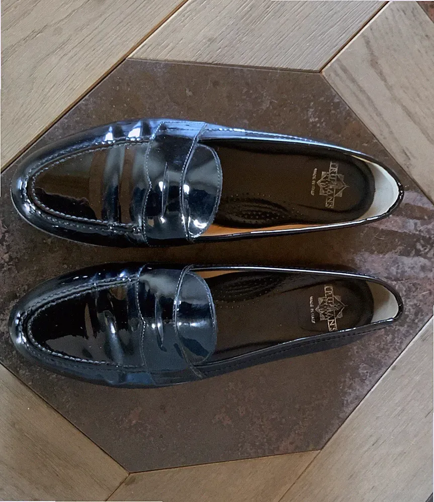 Trumans Gr. 39 Lackleder Loafer Slipper Handmade Damenschuh TOP Truman‘s
