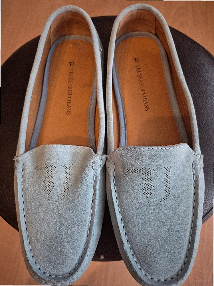 Trussardi Jeans Leder Loafer Mint Gr. 41