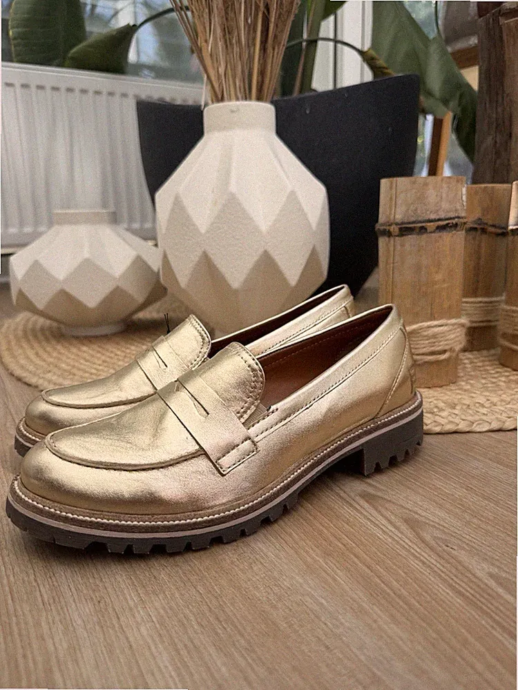 TT. Bagatt Echtleder Loafer Gold Gr. 38 – neu mit Etikett