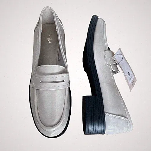 TU Damen Halbschuhe Creme Größe UK 7 EU 40 Kunstleder Smart Penny Slipper Schuhe.