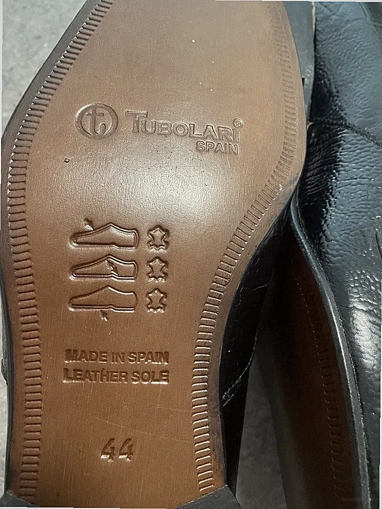 Tubolari handgemachte Herrenschuhe, Penny Loafer, Leder, Farbe: Schwarz, Gr44.