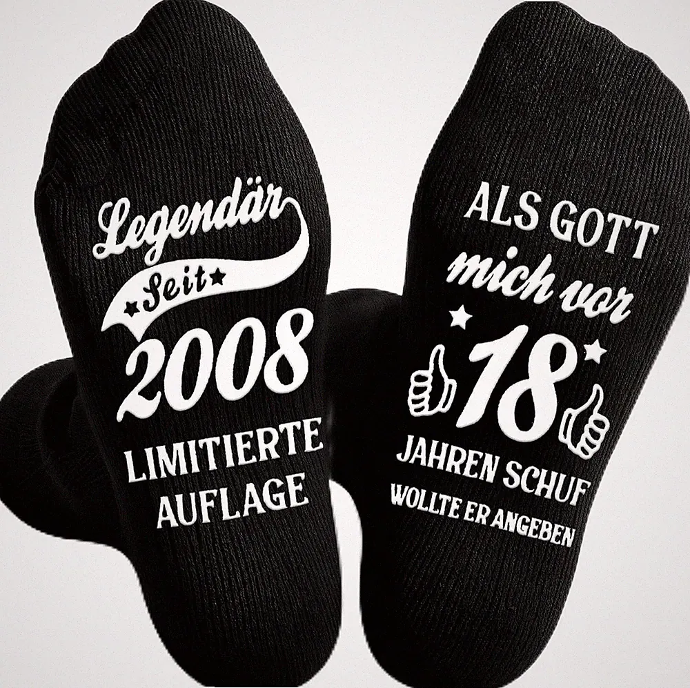 TUZELIYA 2026 Original Geburtstag Mann Frau, Baumwolle Socken