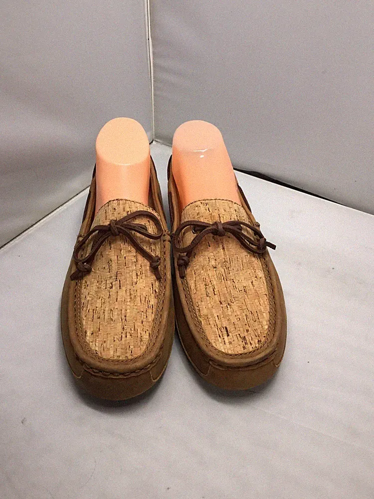 UGG Herren Braun Leder/Kork Halbschuh-Größe UK 8