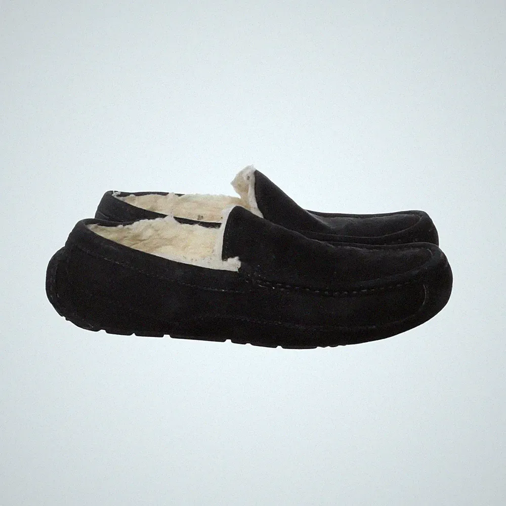 UGG, Loafers, Größe: 40 1/2, model: ascot, Leder/Wolle, Schwarz, Damen #czj