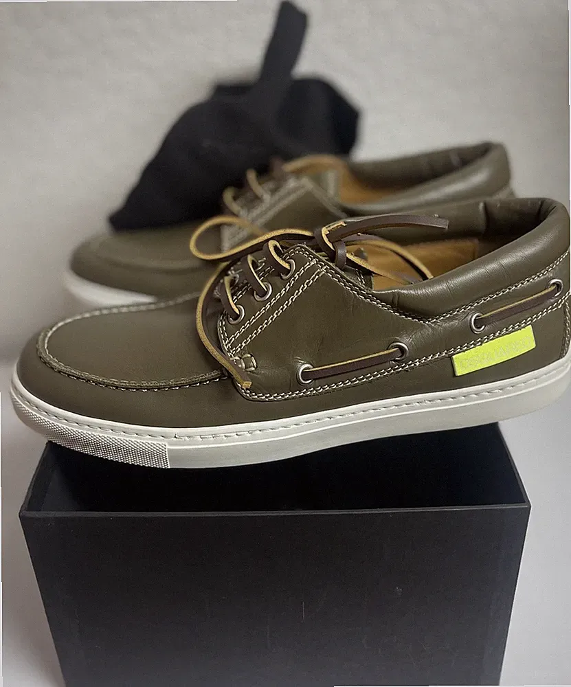 UNISEX DSQUARED D2 SCARPA UOMO LOAFER DECK SCHUHE GRÖßE UK 6 EU 39 NAGELNEU OVP