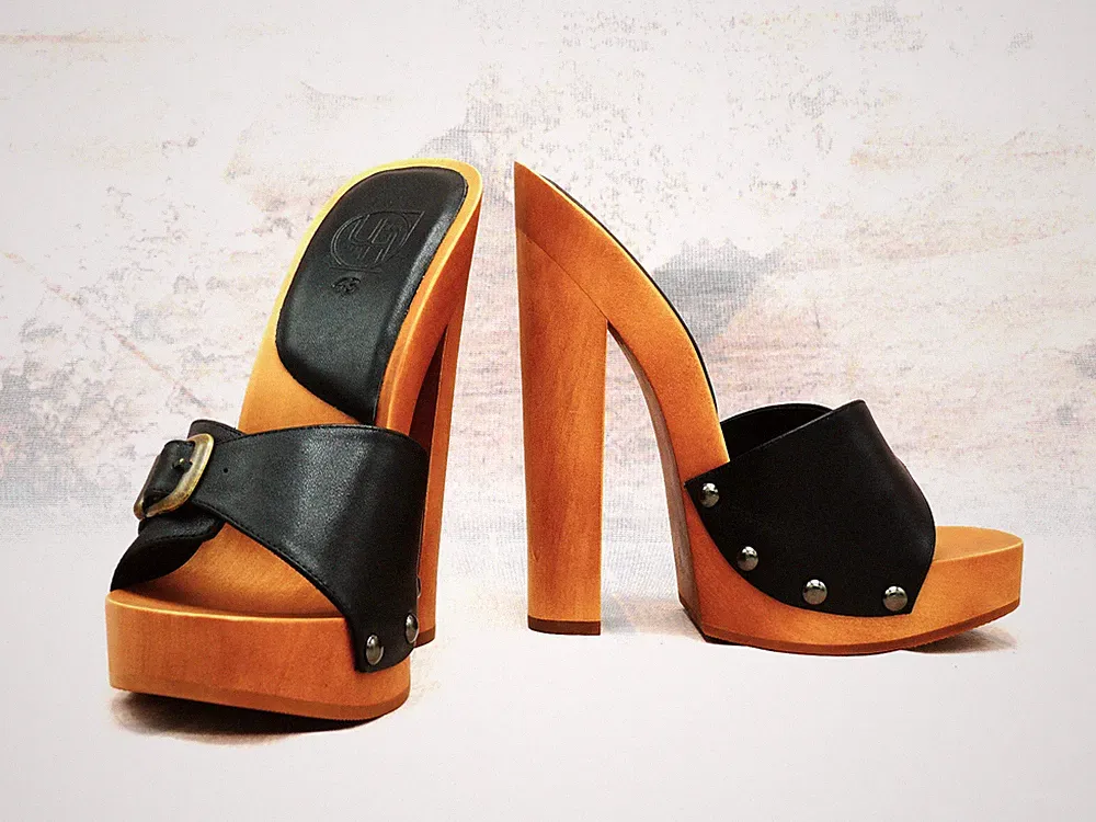 UNISEX HEELS - 2024, High Heel Pantoletten, handgefertigt, Größen 43-47