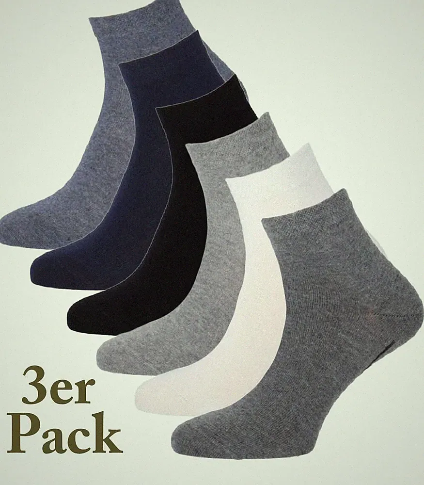 Unisex Wilox Baumwolle Kurzsocke DAILY LIFE 3-er Pack