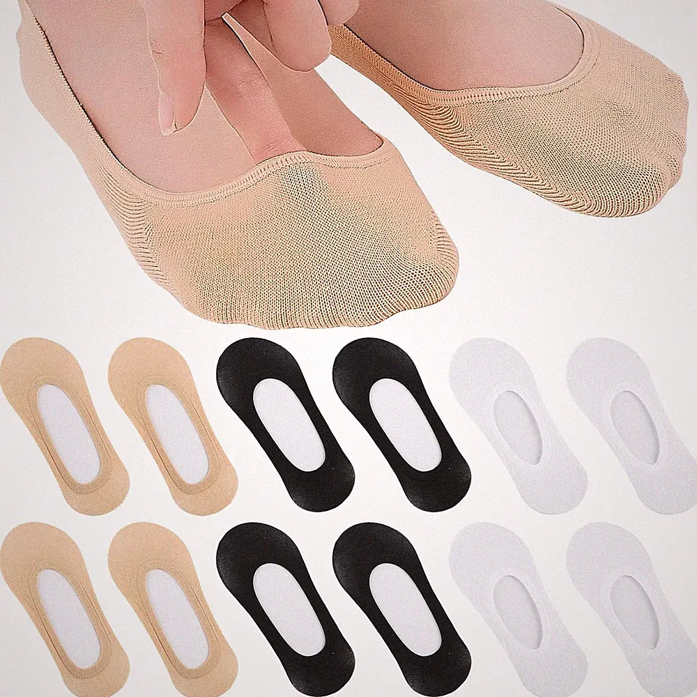 Unsichtbare Damen Füßlinge Ballerina Socken für Pumps Loafer 25-40, atmungsaktiv