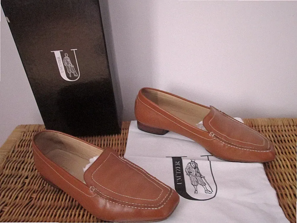 Unützer Slippers Loafer Halbschuhe in Gr. 40,5 cognac NP 265 ? Original Karton