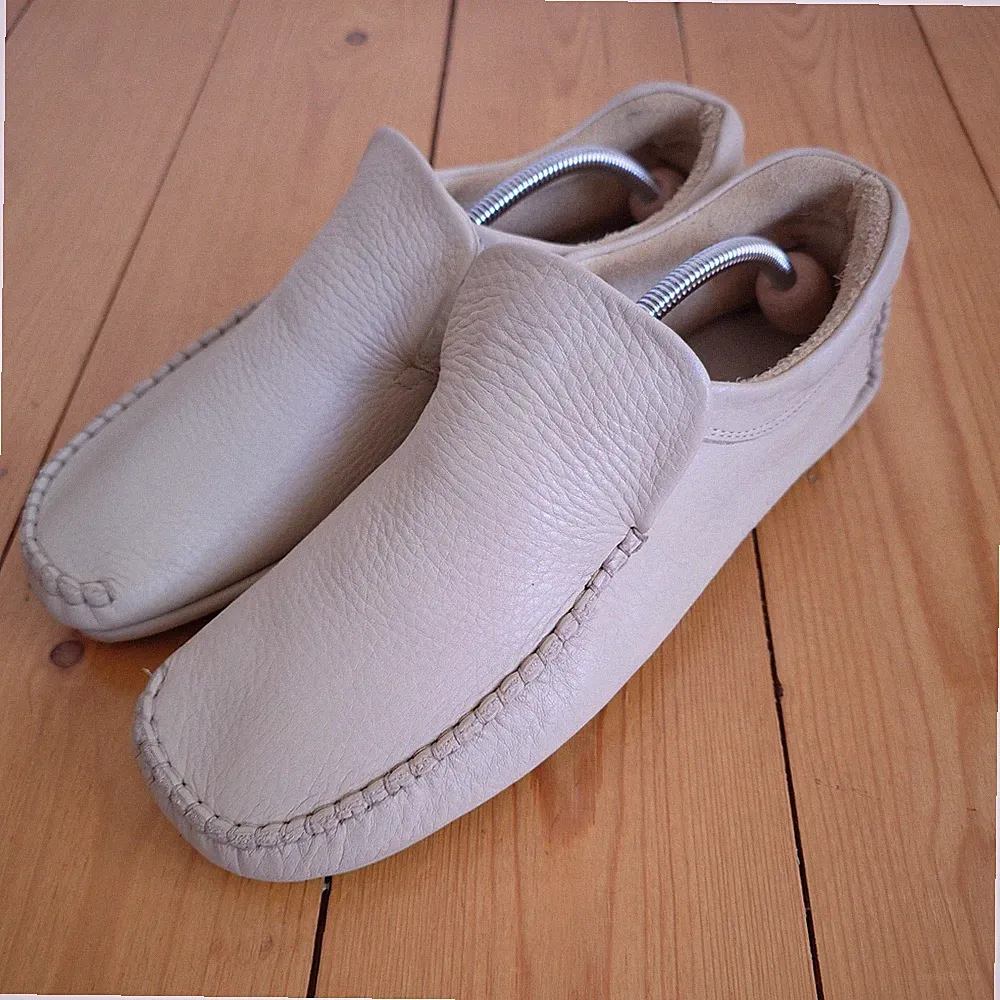 USED / Paul Smith Leather Loafers / Off-White / UK10-EU44 / Vintage