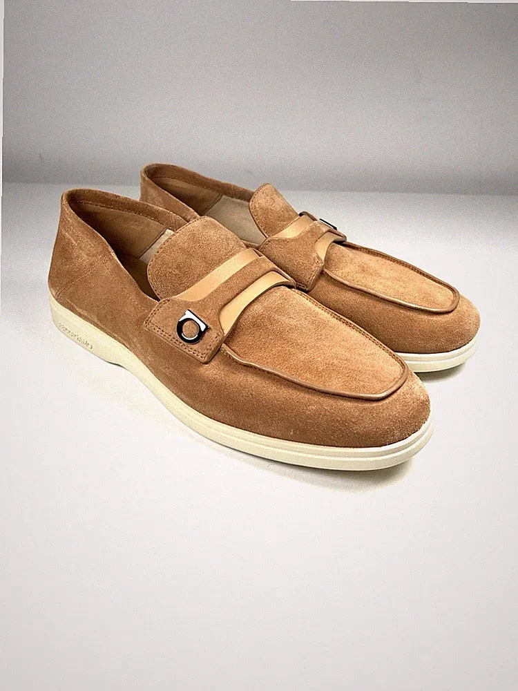 UVP 700€ FERRAGAMO Lederschuhe Größe IT 41, US 7, UK 6. Gancini Made in Italy ✅