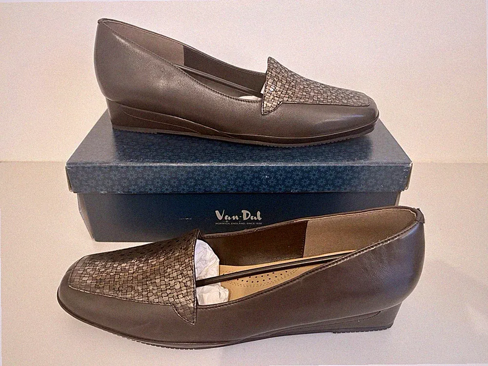Van Dal Verona III Braun Bronze Schuhe Halbschuhe Damengröße 7 Standard Leder