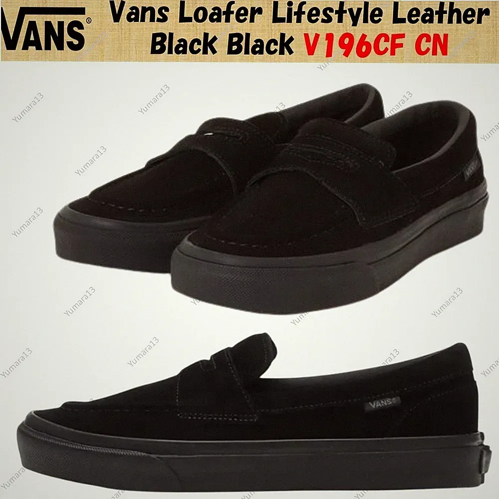 Vans Loafer Lifestyle Leder Schwarz Schwarz V196CF CN Herren Gr.