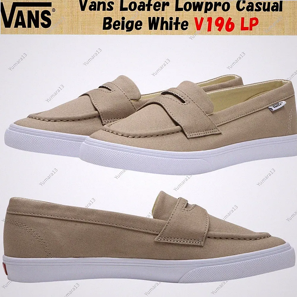 Vans Loafer Lowpro Casual Beige Weiß V196 LP Herren Gr.