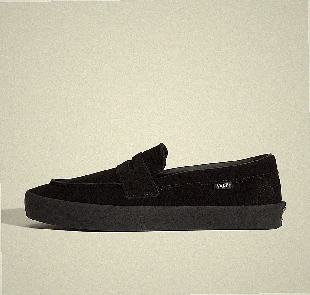 VANS Skate Loafer Sneaker Unisex Schwarz Veloursleder Low Top Alle Größen