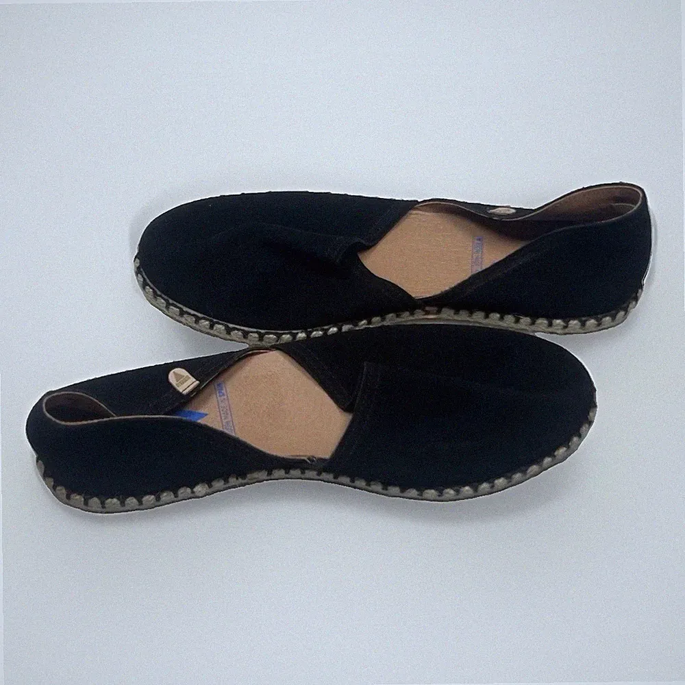 Verbenas Espadrilles Herren Gr. 42 Schwarz Stoff Made in Spain