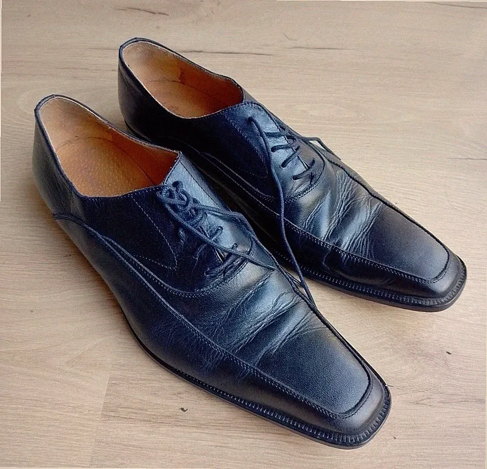 Vero Cuoio Business Schuhe Loafer 42,5 8,5 Slipper Schwarz Schnürer