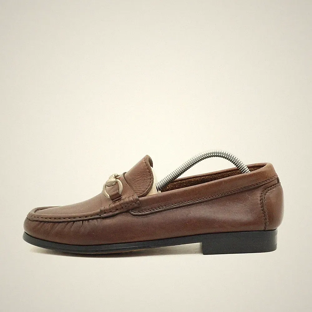 Vero Cuoio Herren Bit-Loafer Loafer Braun Leder Klassisch Mokassin EU 42