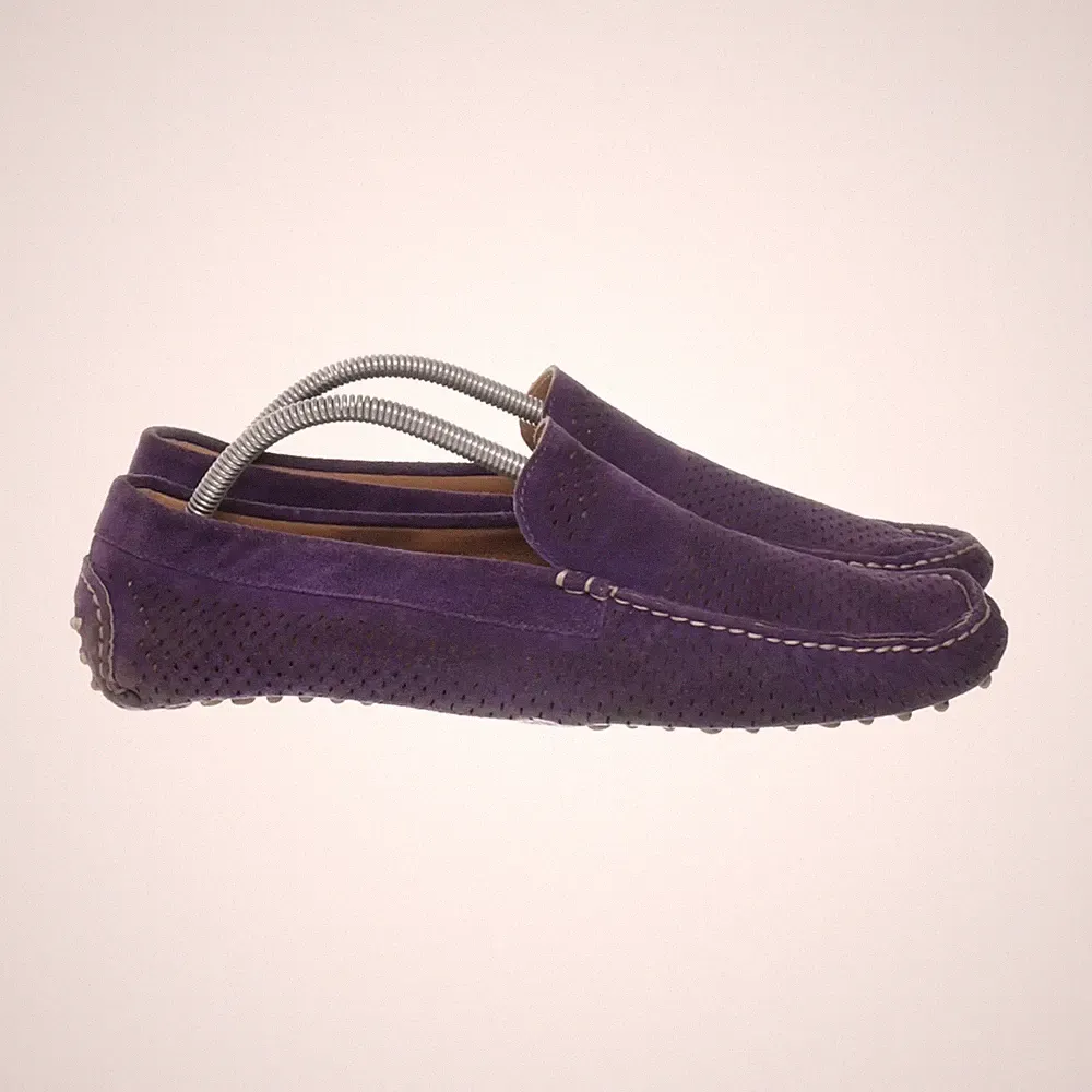 Versace Collection, Loafers, Größe: 42, Leder/Wildleder, Lila, Herren #JoE
