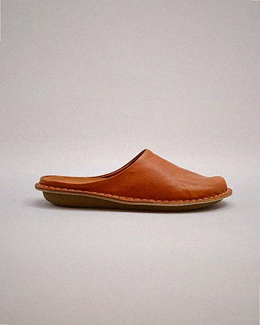VIBAe Roma Cognac Slip-On Loafer Mule EU Unisex Größen W6/36-M15/48 NEU