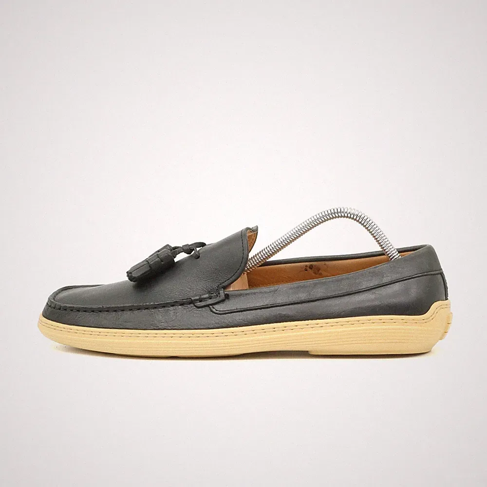 Vince Camuto Herren Mokassin Loafer Slipper Schwarz Leder , Weiche Sohle EU 43,5