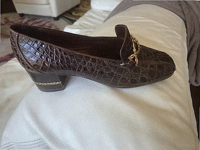 Vintage Kroko Mokassin, Original Céline, Gr. 37