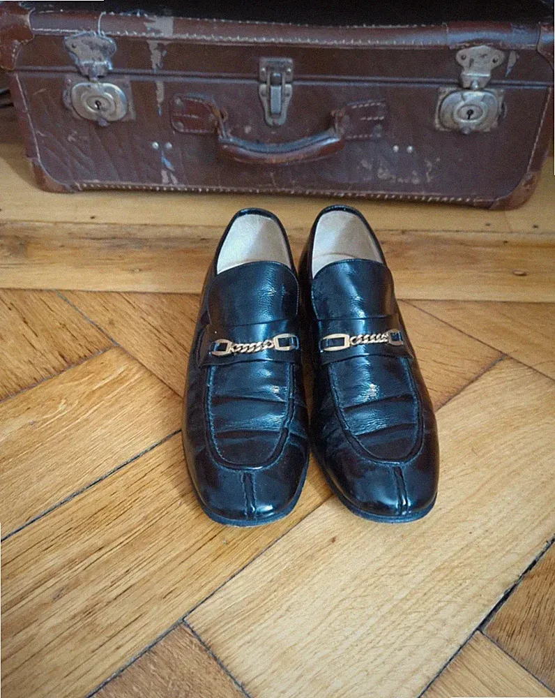 Vintage Loafer (French Shriner) Gr. 39 - Herren Damen Schuhe unisex Lackschuhe