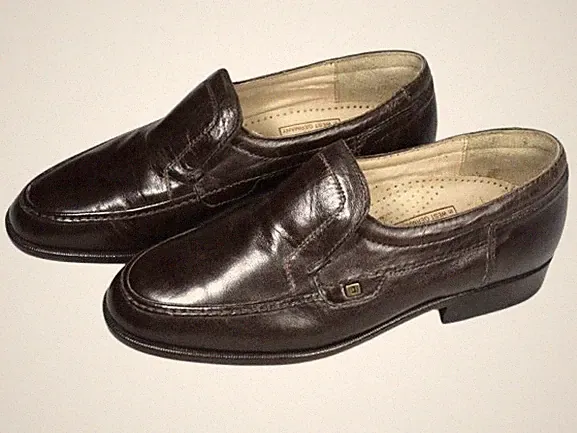 Vintage Obermain Shoes Loafers Mens US 6 E Brown Berlin Soviet West Germany NEW
